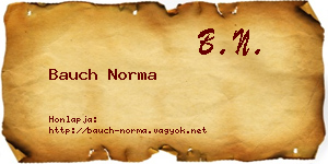 Bauch Norma névjegykártya